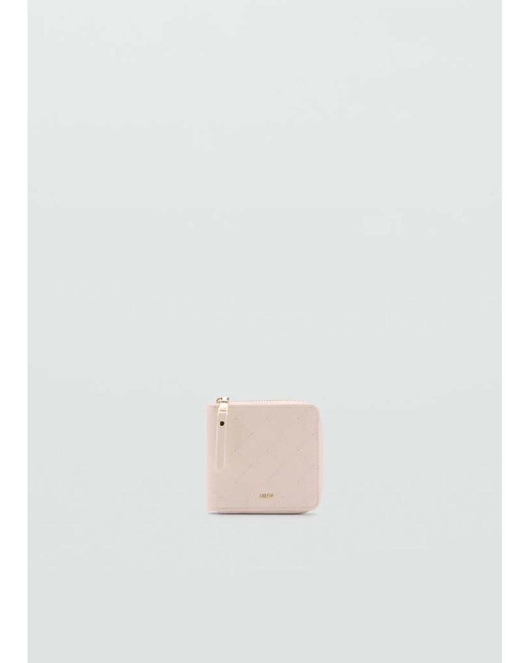 Mango Natural Wallet With Decorative Stitching