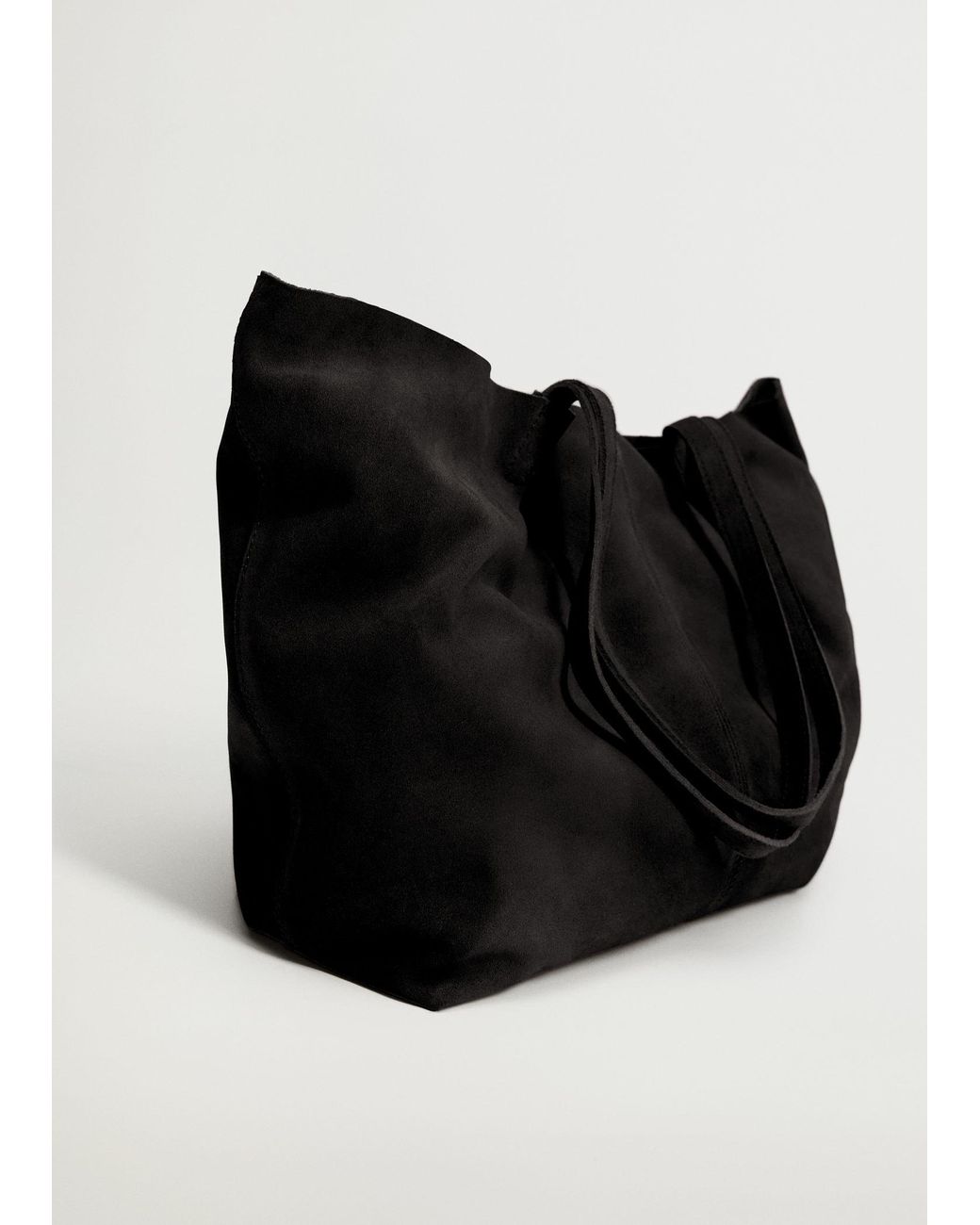 leather shopper bag mango