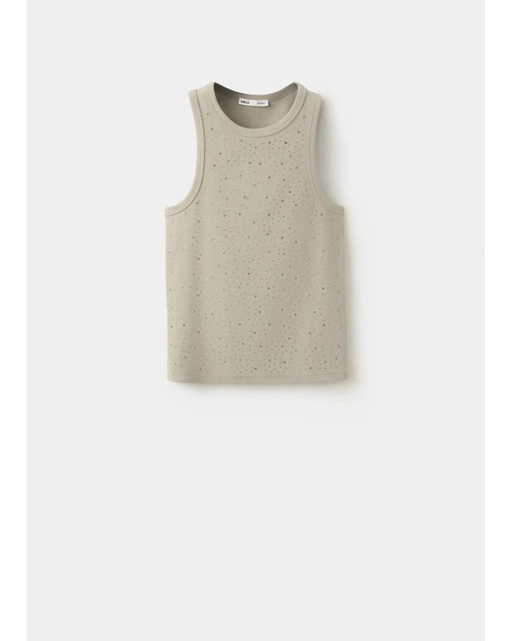 Mango Multicolor Wide Strap Glitter Top