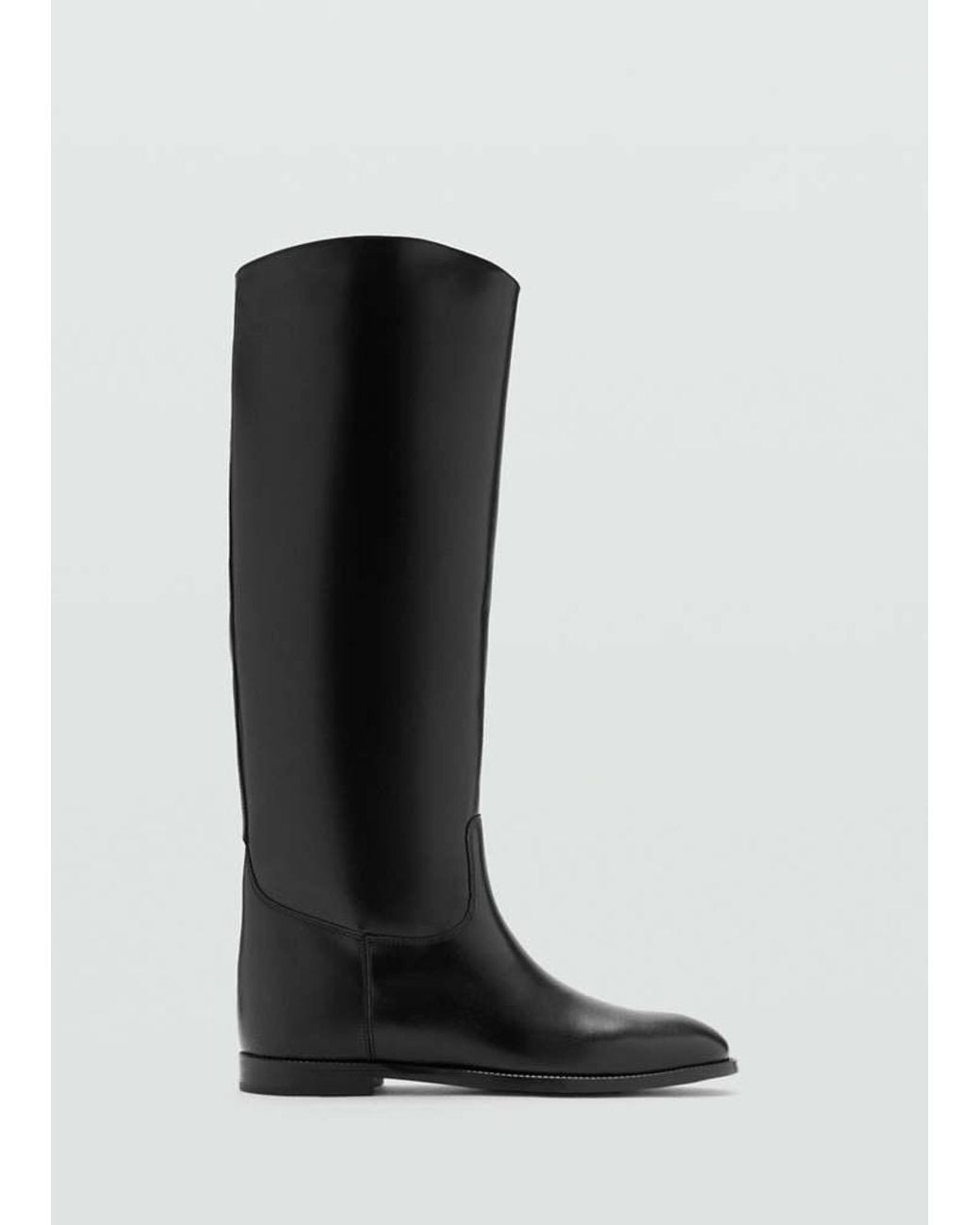 Mango Green Leather High Boots