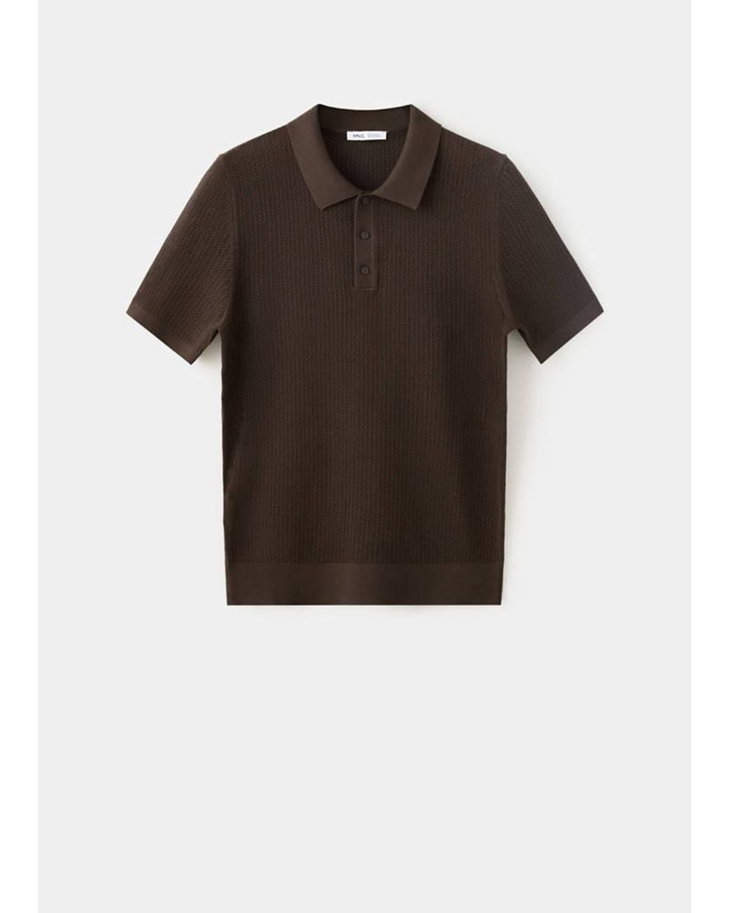Mango Brown 100% Cotton Knitted Polo Structure for men