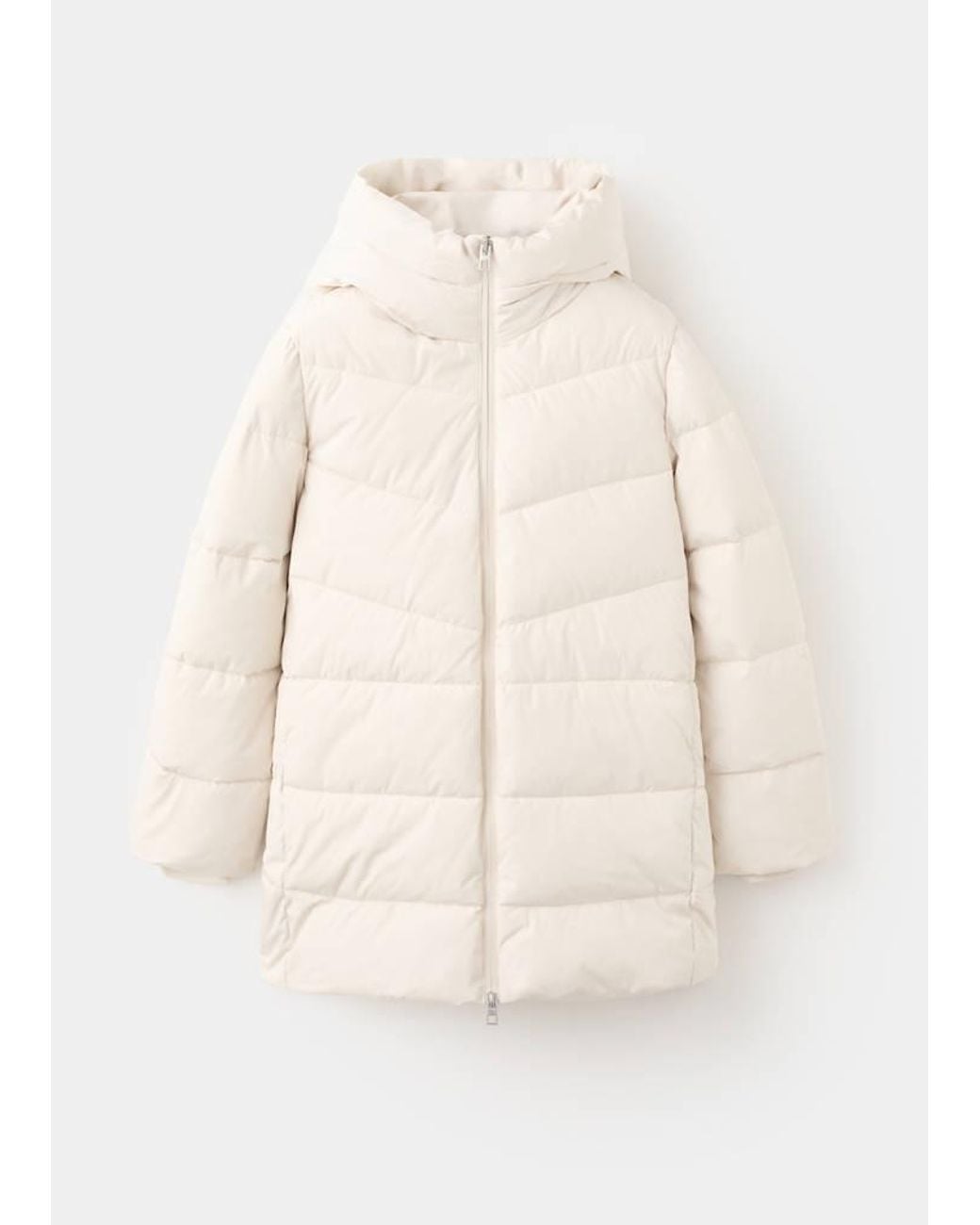 Mango Multicolor Hood Puffer Coat