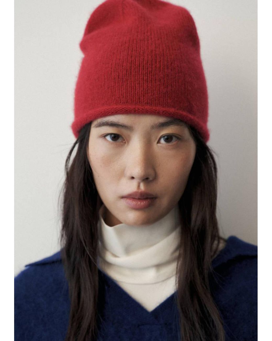 Mango Blue 100% Cashmere Beanie