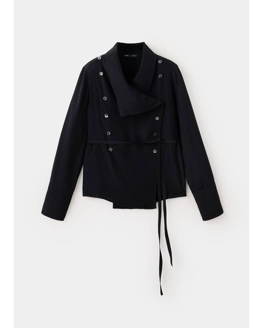 Mango Green Lyocell Overshirt With Lapels