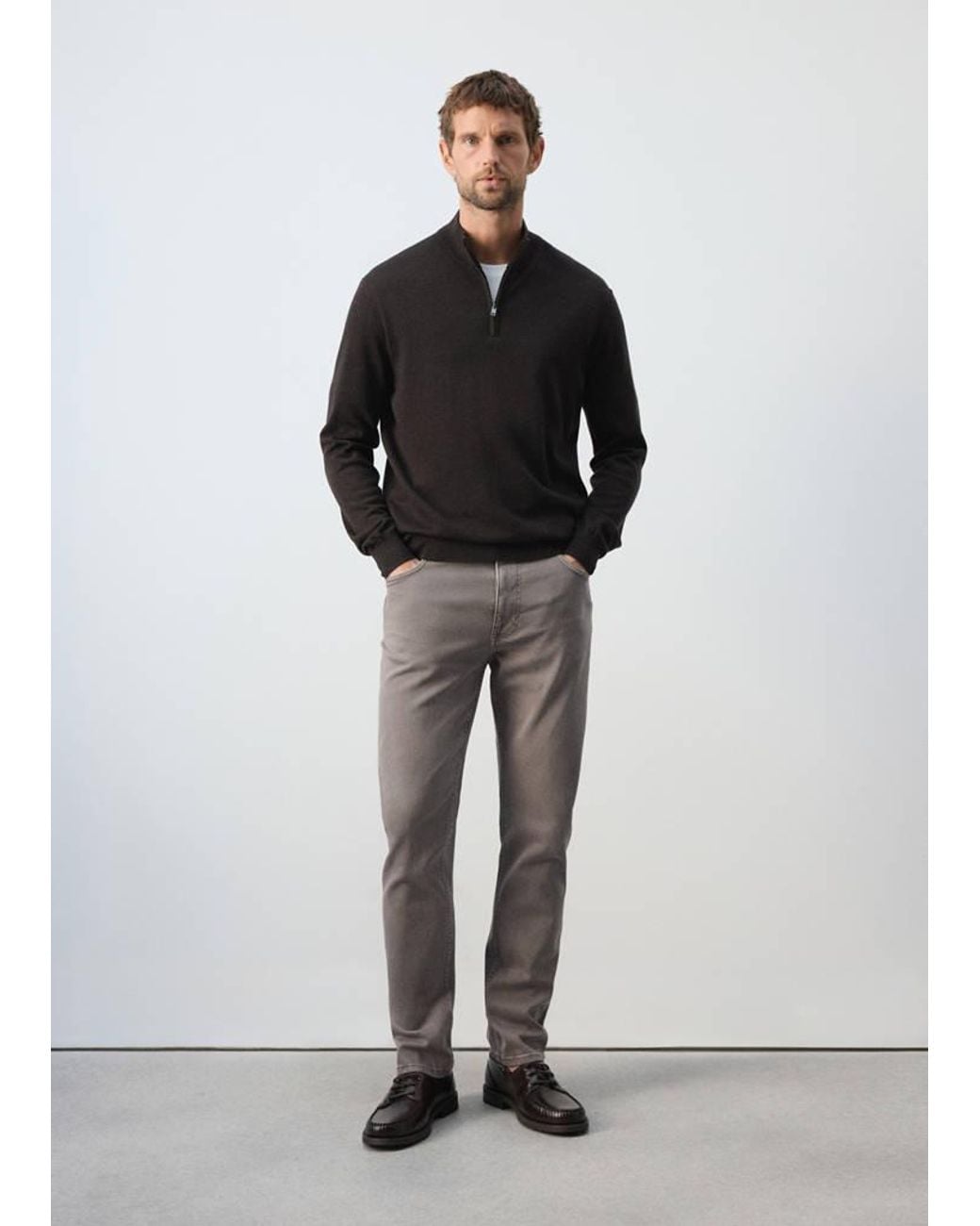 Mango Black Slim Fit Ultra Soft Touch Patrick Jeans for men