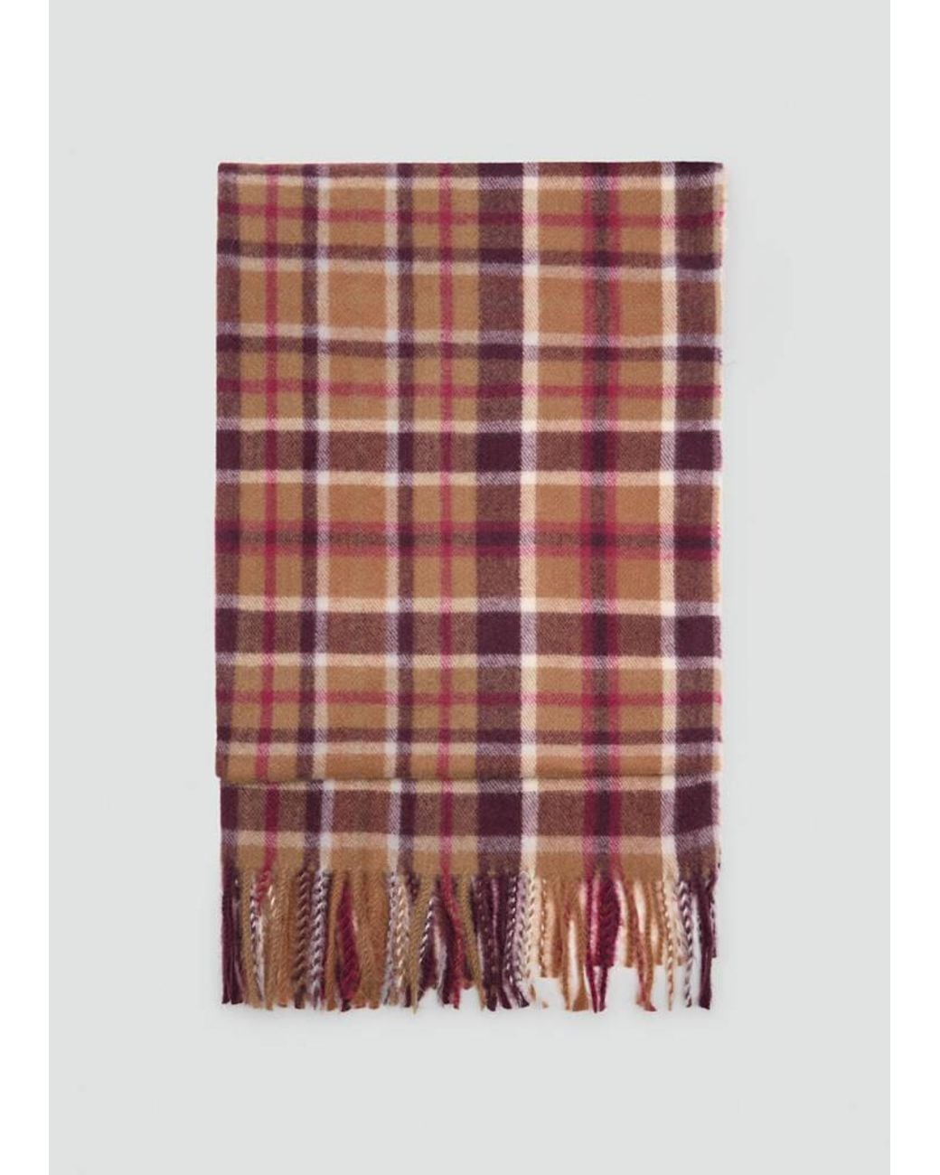 Mango Red Fringed Edge Scarf
