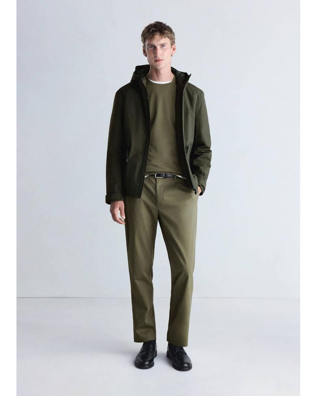 Mango Green Packable Waterproof Jacket With Thermore Padding for men