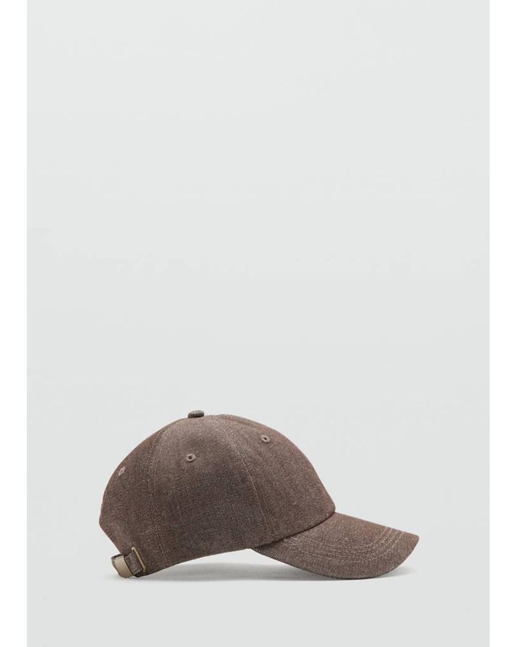 Cappello Cotone Visiera Cioccolato di Mango in Brown