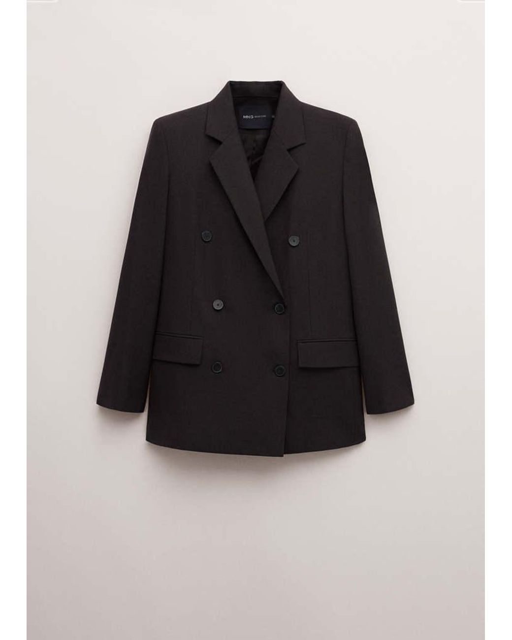 Mango Multicolor Double-Breasted Wool Suit Jacket