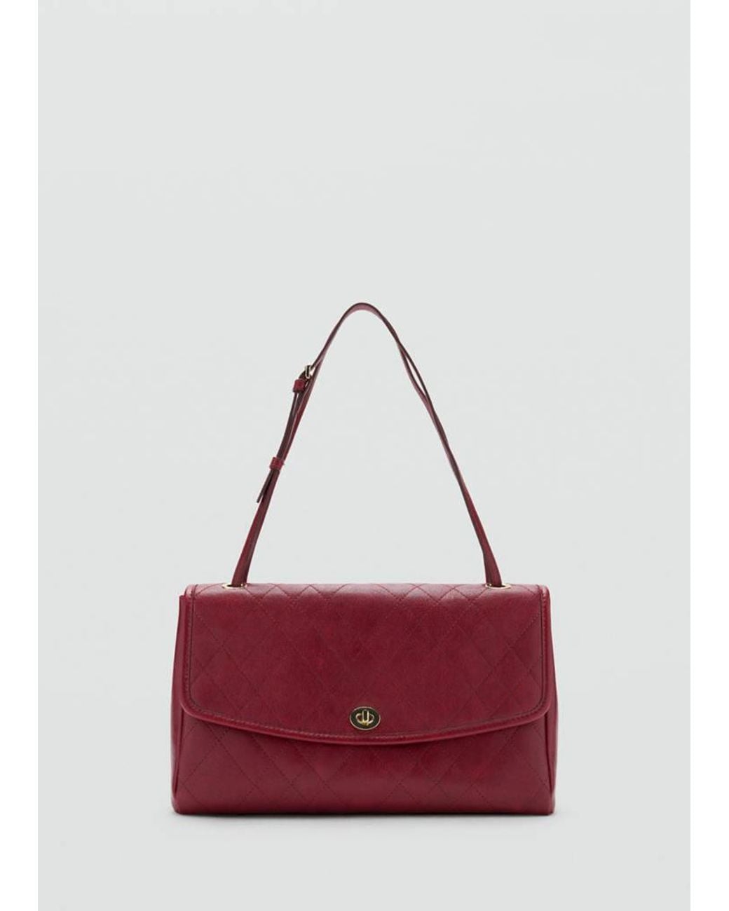 Mango Red Gesteppte Schultertasche