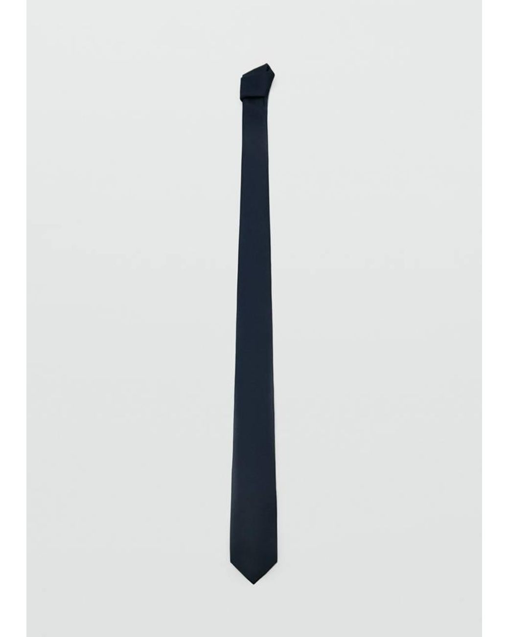 Mango Blue Smooth Micro-Structured Tie for men