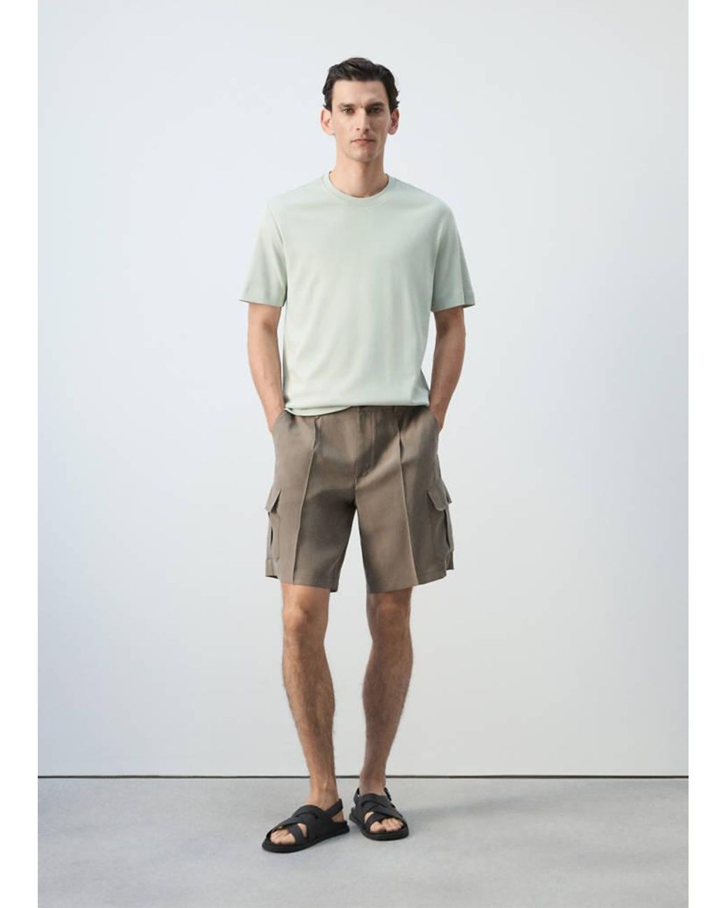 Mango Green Regular Fit T-Shirt 200Gsm for men