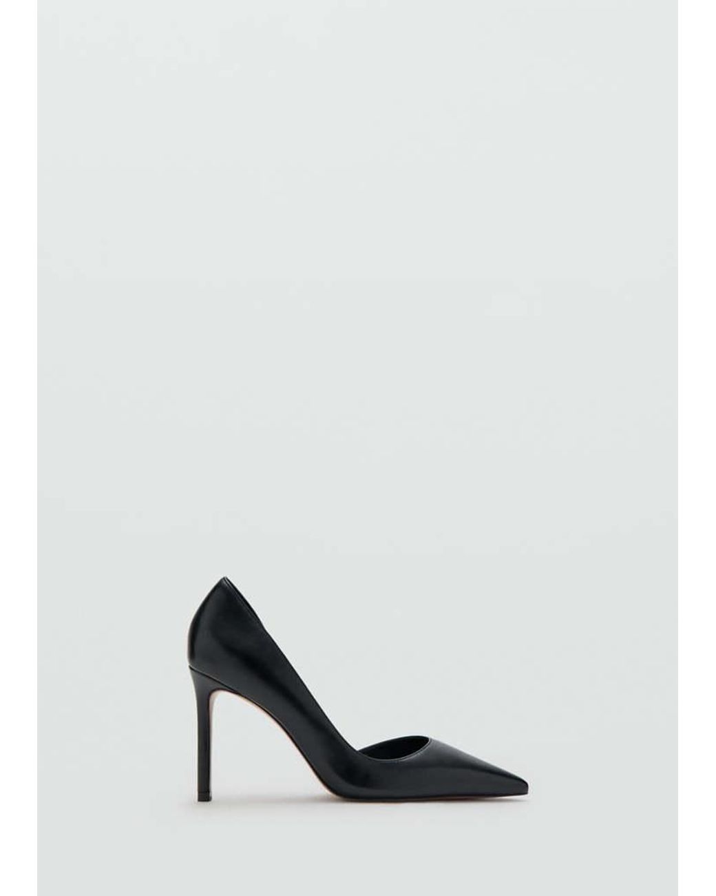 Mango Black Asymmetrical Heeled Shoes
