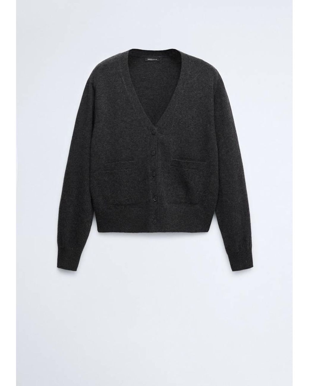 Mango Multicolor Wool V-Neck Cardigan