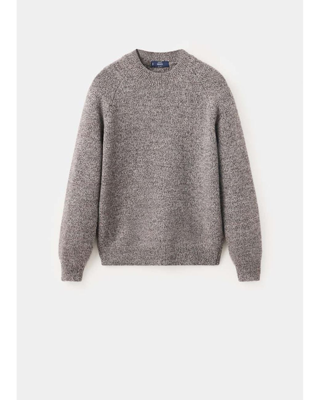 Mango Gray 100% Italian Wool Knitted Jumper for men