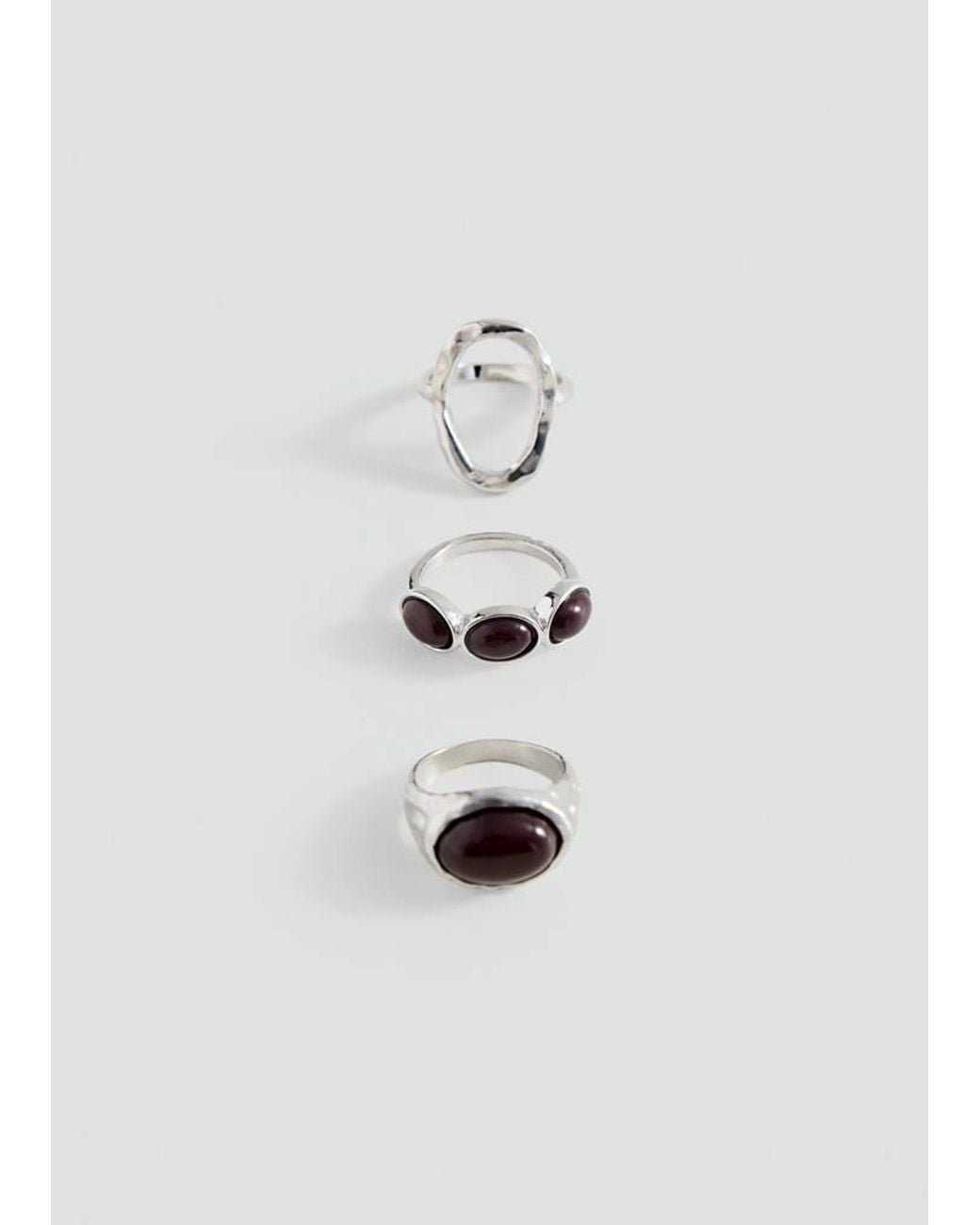 MANGO TEEN White Pack Of 3 Combined Rings