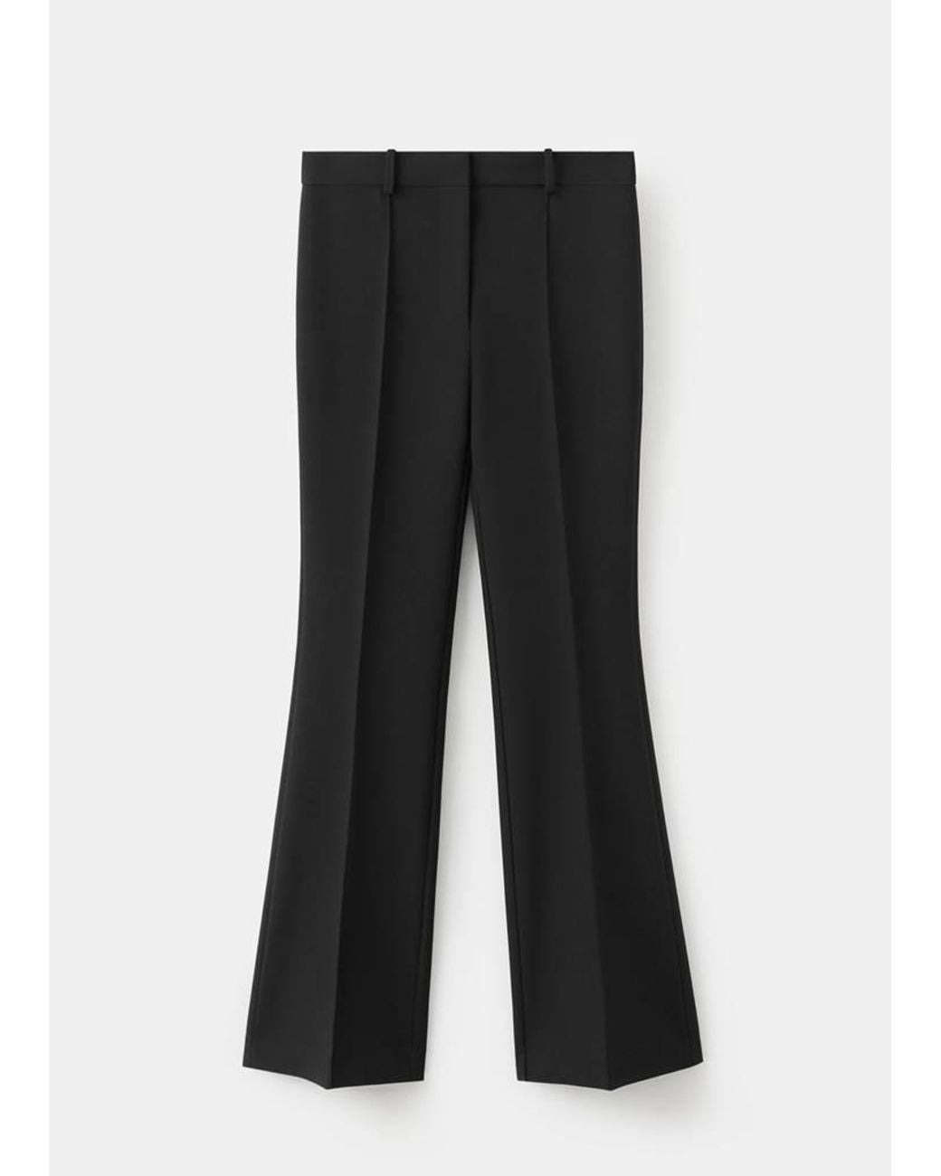 Mango Black Mid-Rise Fitted Trousers