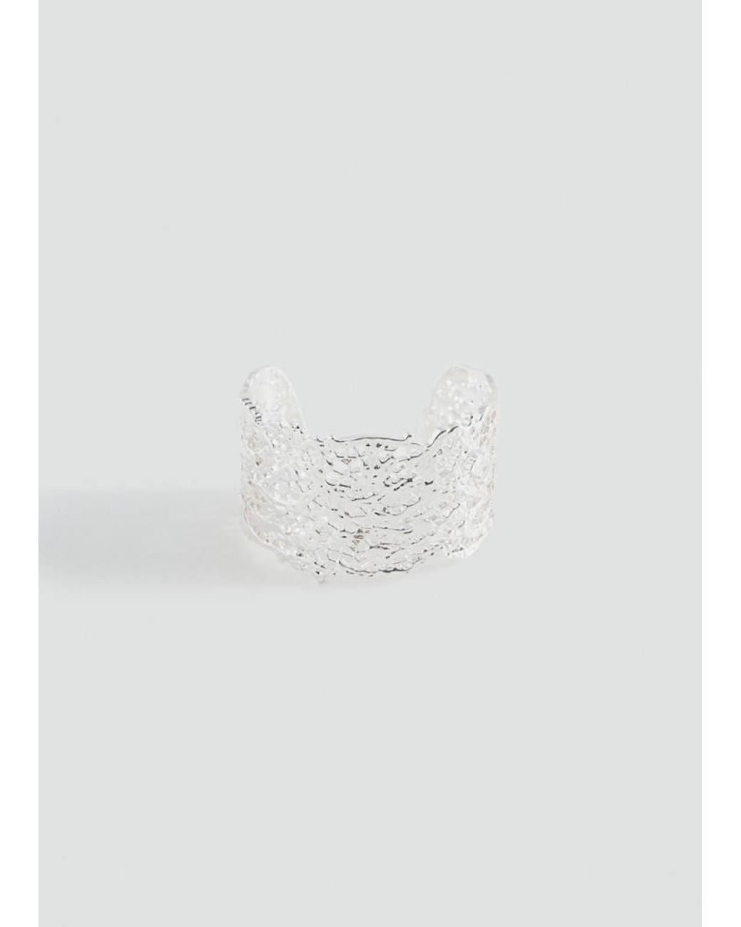 MANGO TEEN White Rigid-Textured Bangle