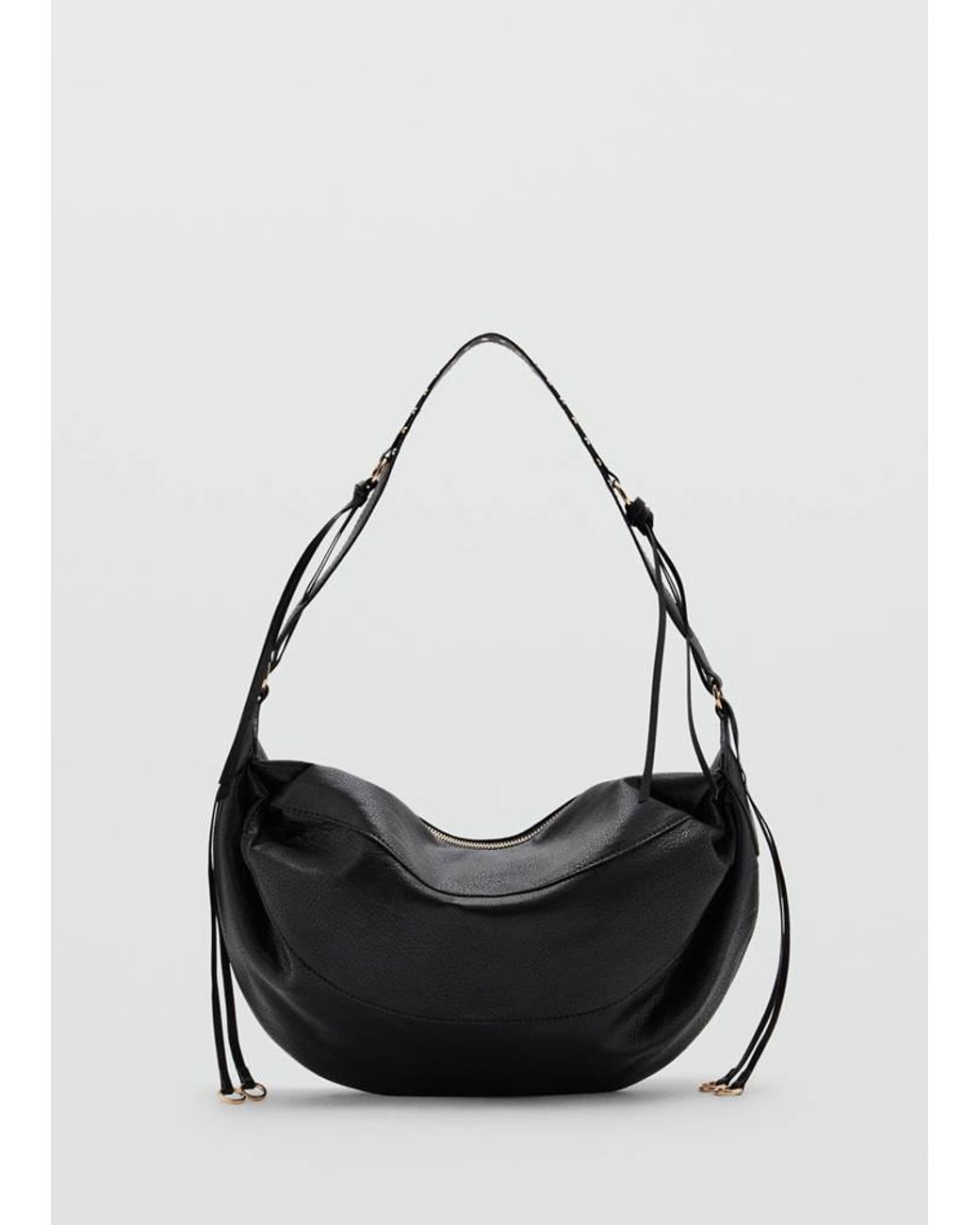 Mango Black Oval Shoulder Bag