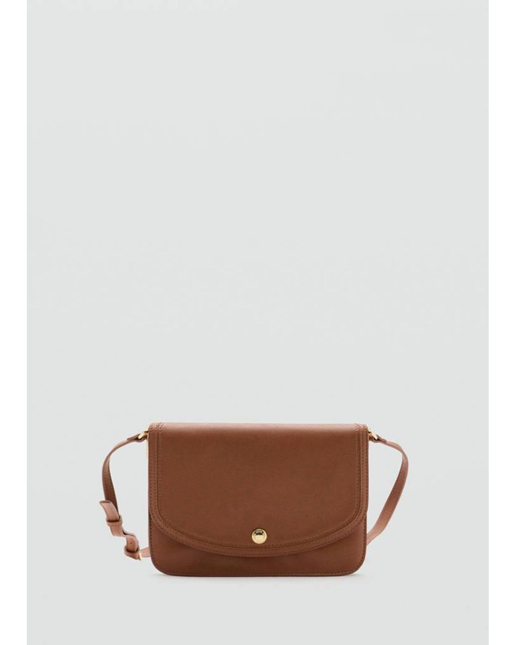 Mango Brown Square Crossbody Bag