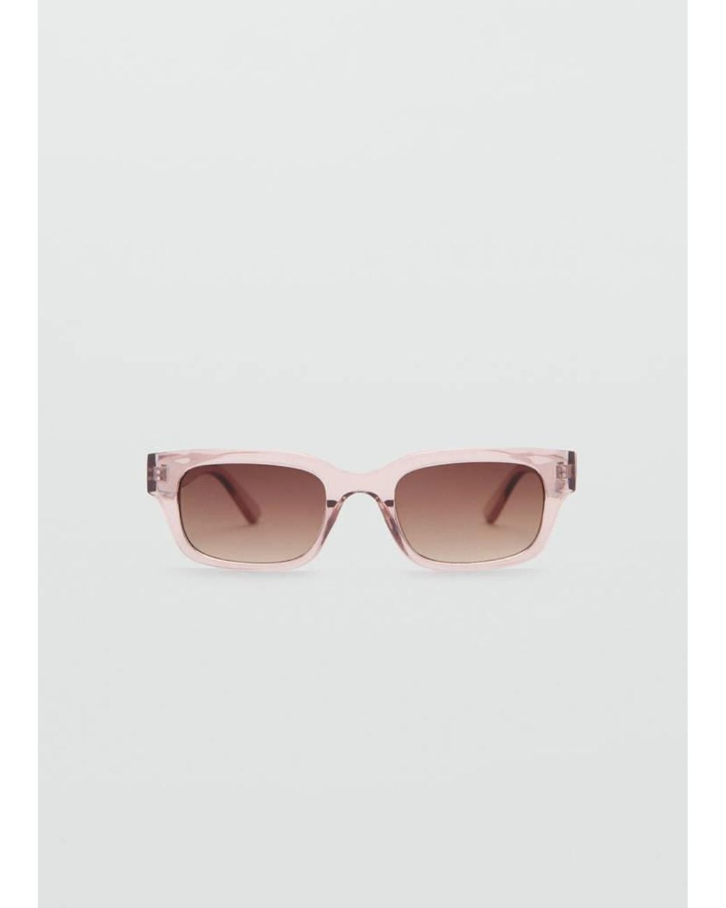 Mango Pink Rectangular Sunglasses