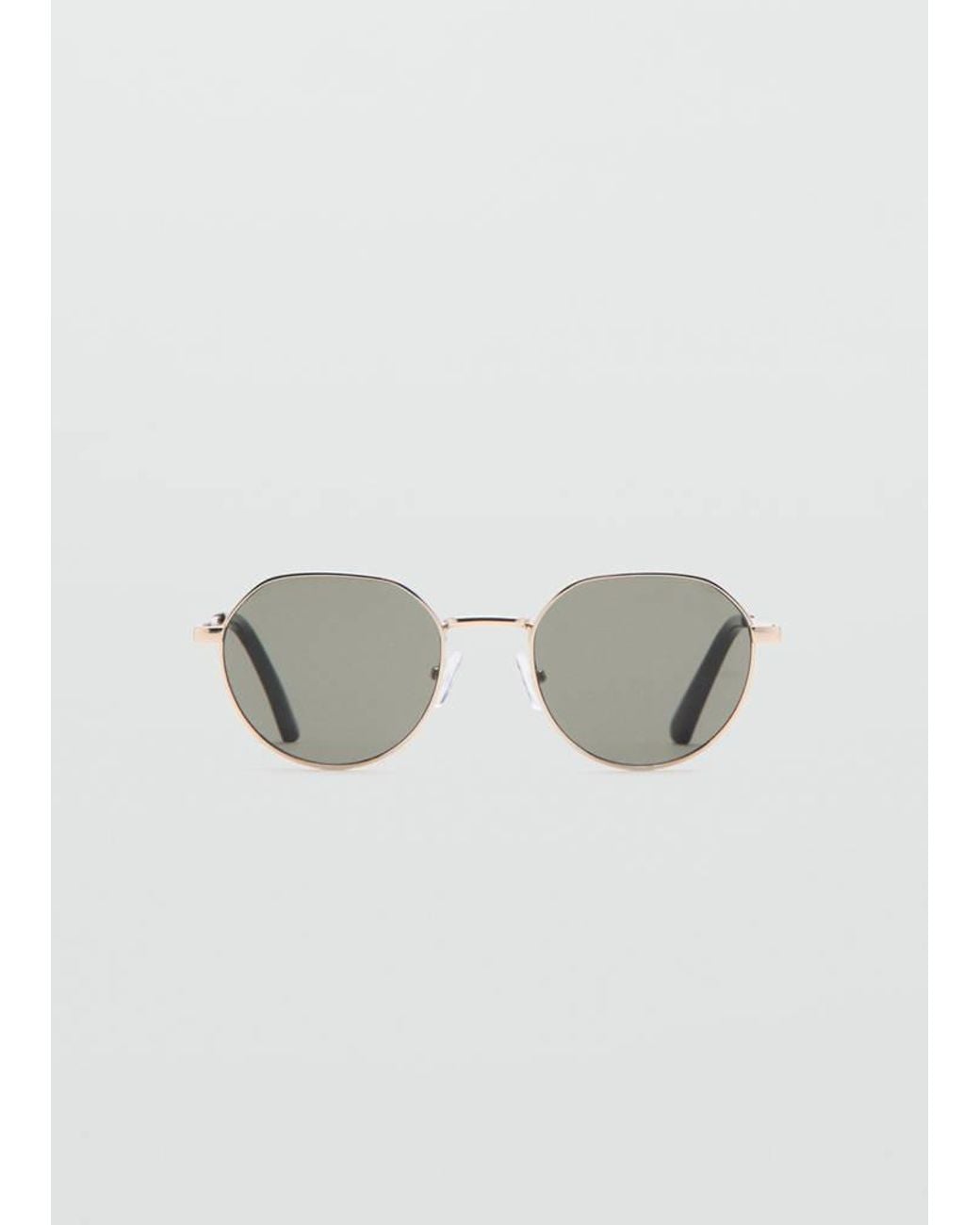 Mango Metallic Round Metal Sunglasses for men