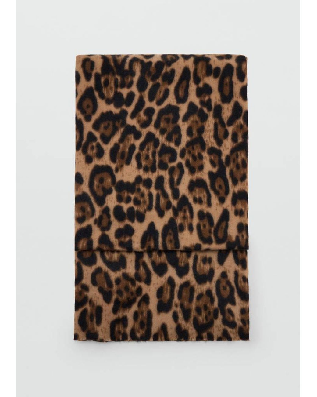 Mango Brown Animal Print Scarf