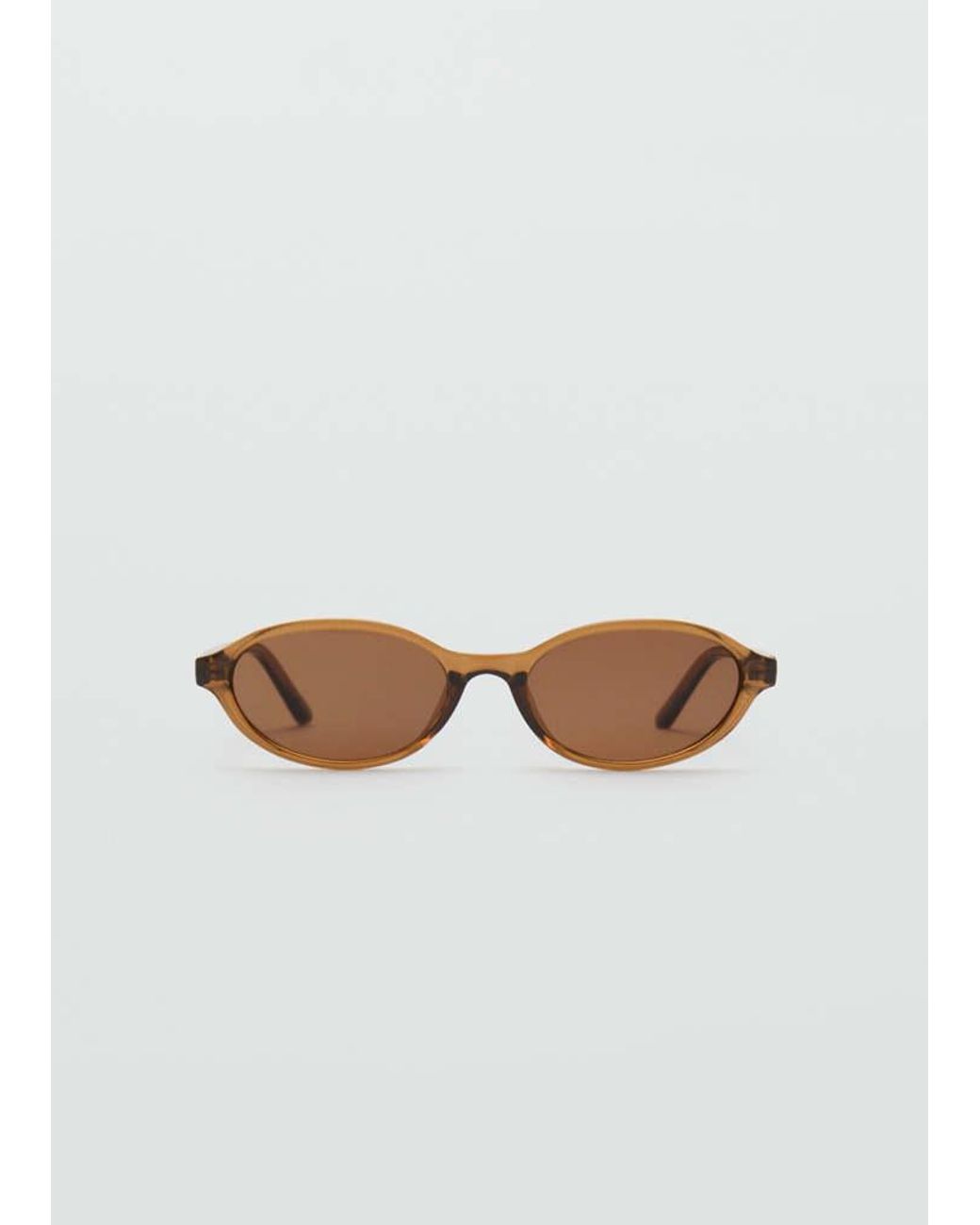 Mango White Rectangular-Frame Sunglasses