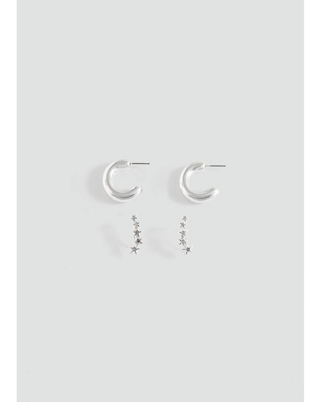MANGO TEEN Blue Pack Of 2 Mixed Earrings