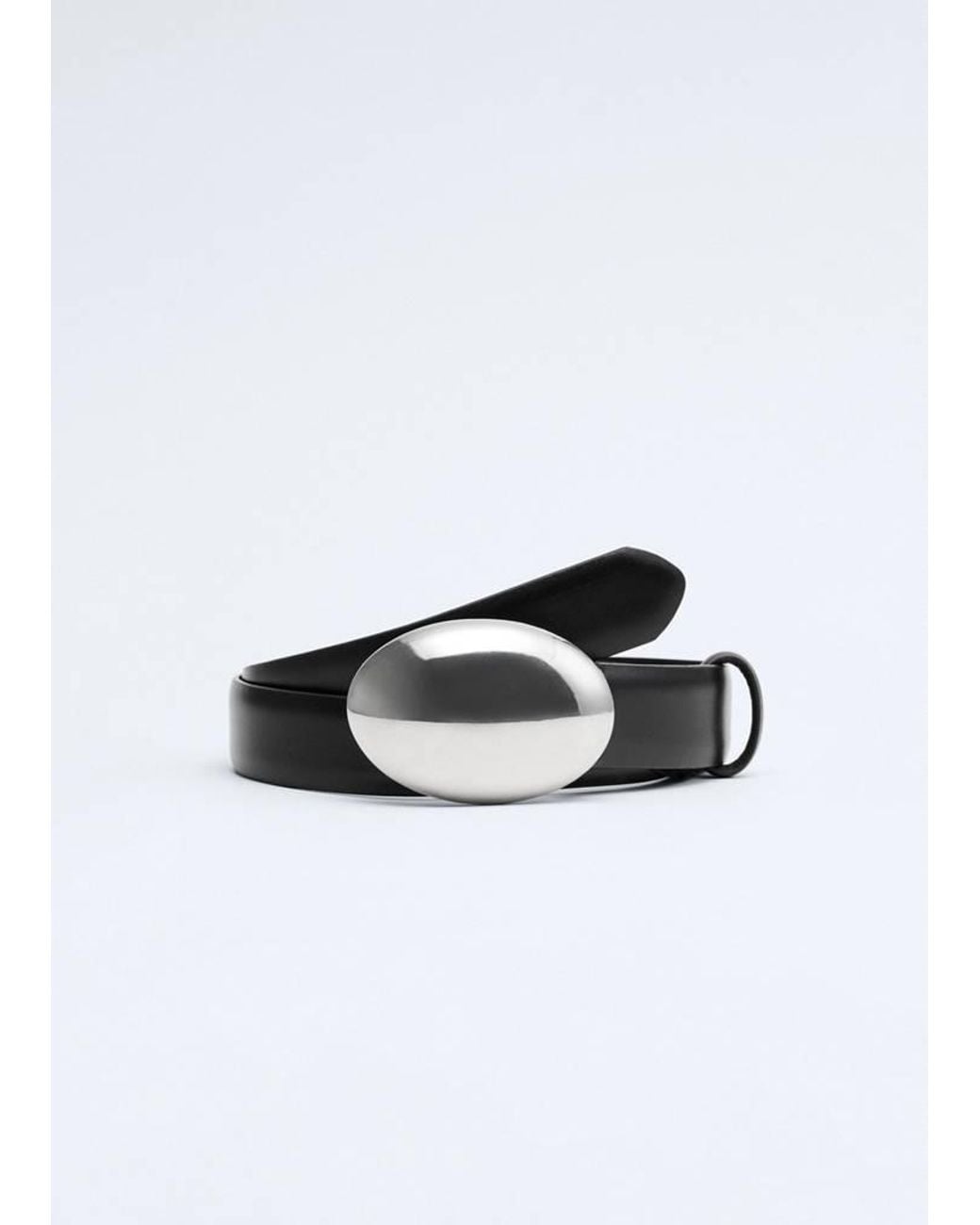 Mango Blue Oval Buckle Belt