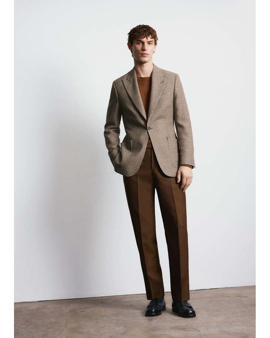 Mango White Balli Il Lanificio Slim Fit Wool Blend Blazer for men