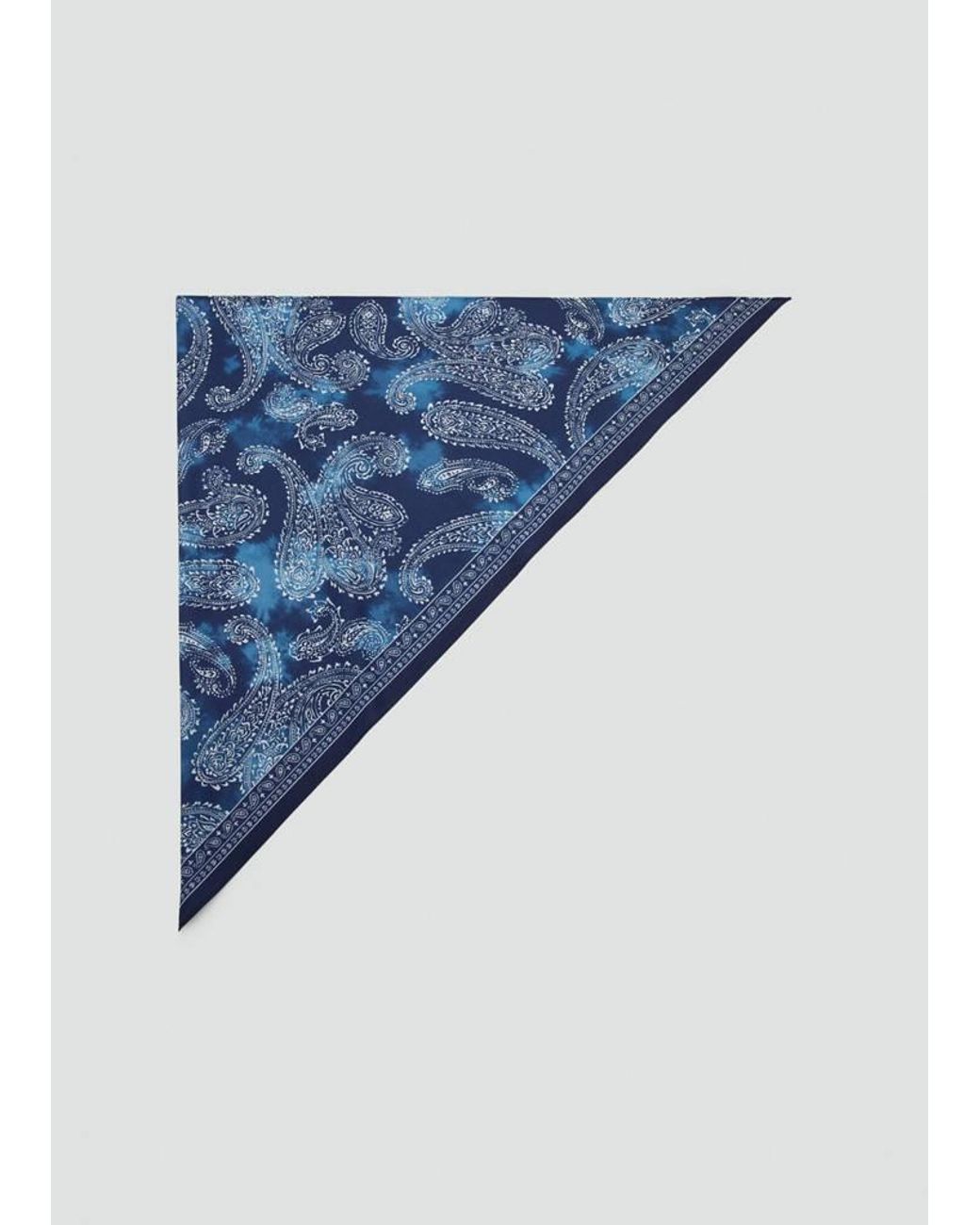 Mango Blue Triangular Paisley Bandana
