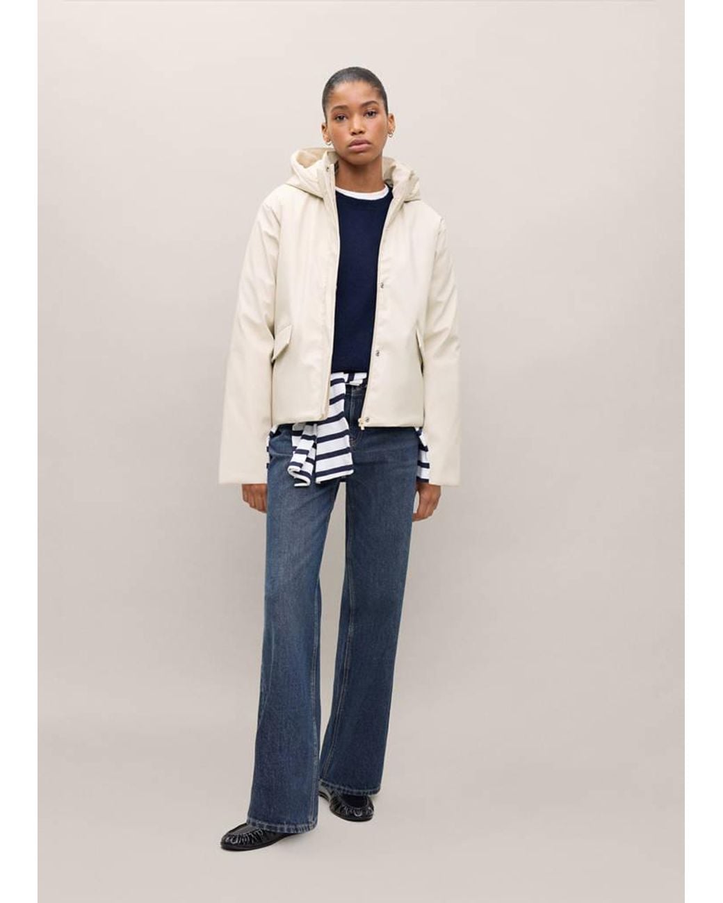 MANGO TEEN Blue Quilted Inner Raincoat