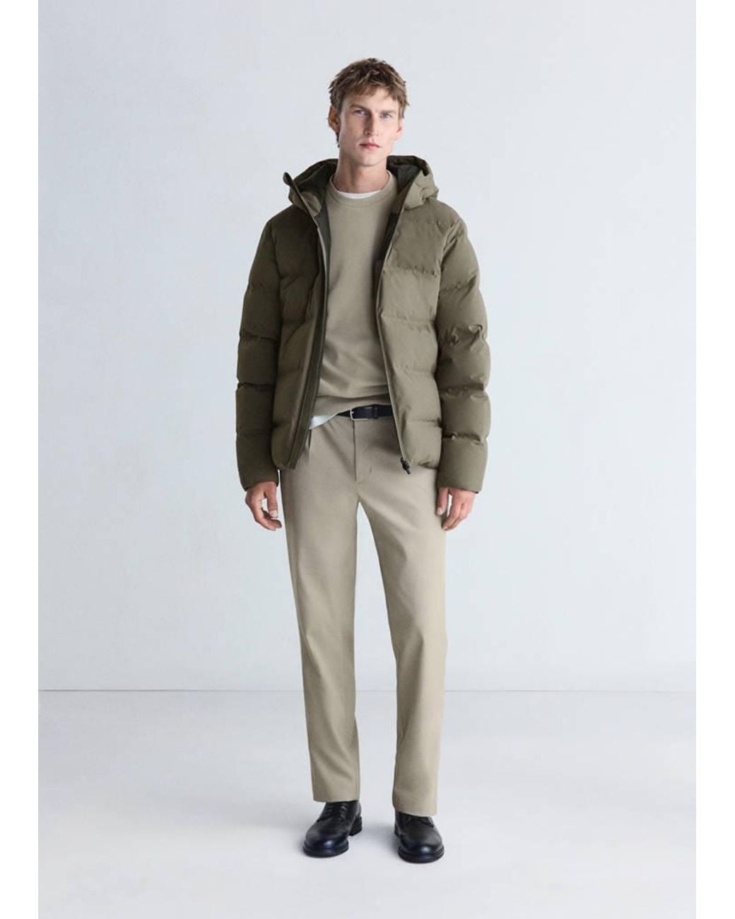 Mango Multicolor Waterproof Quilted Down-Filled Anorak for men