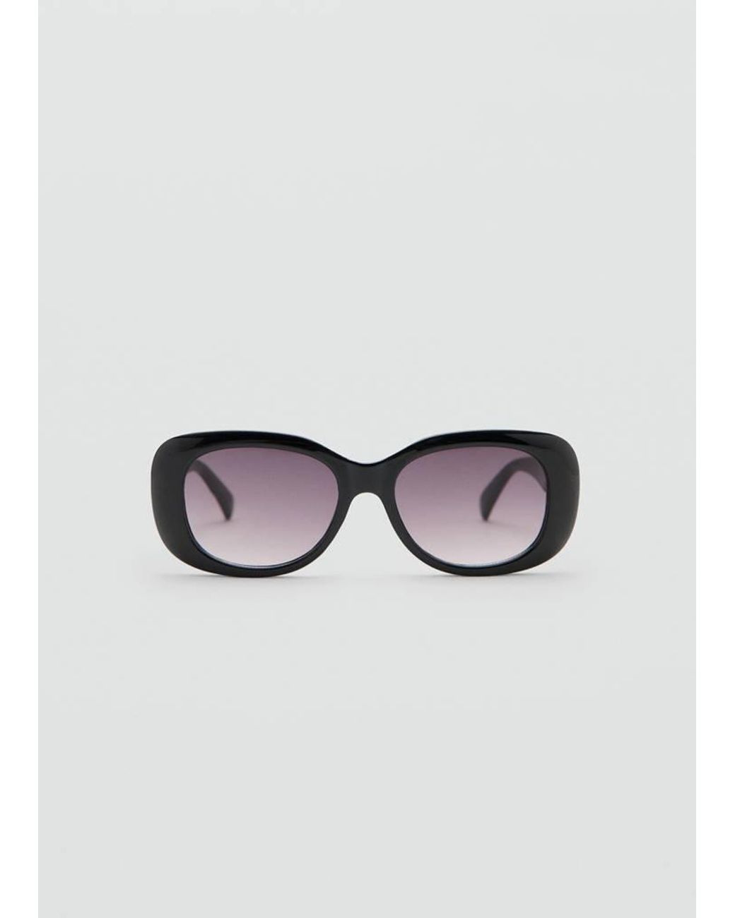 Mango Black Rectangular-Frame Sunglasses