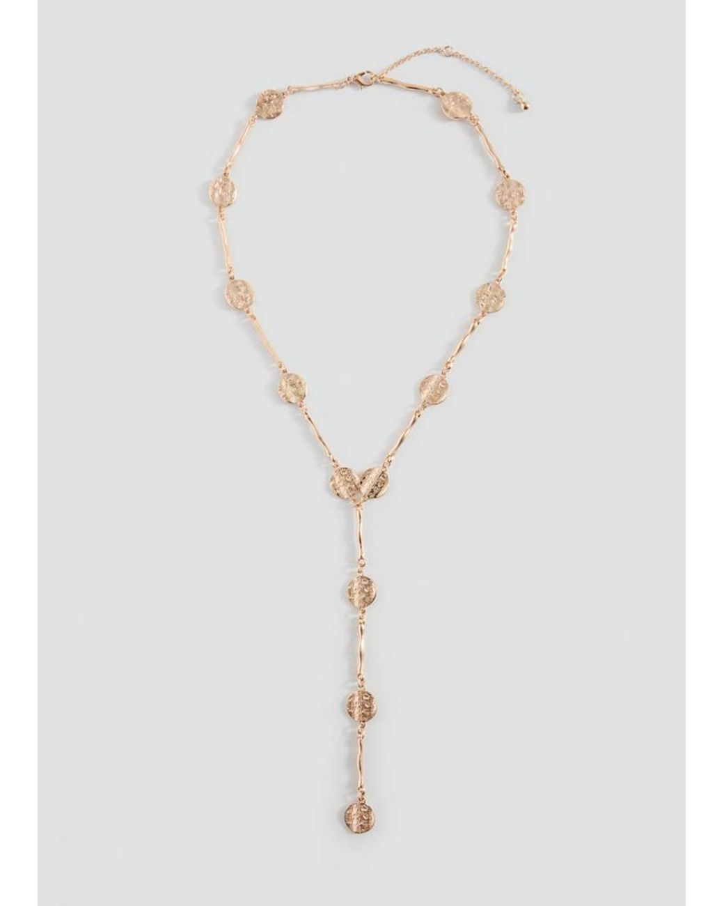 MANGO TEEN White Metal Pendant Necklace