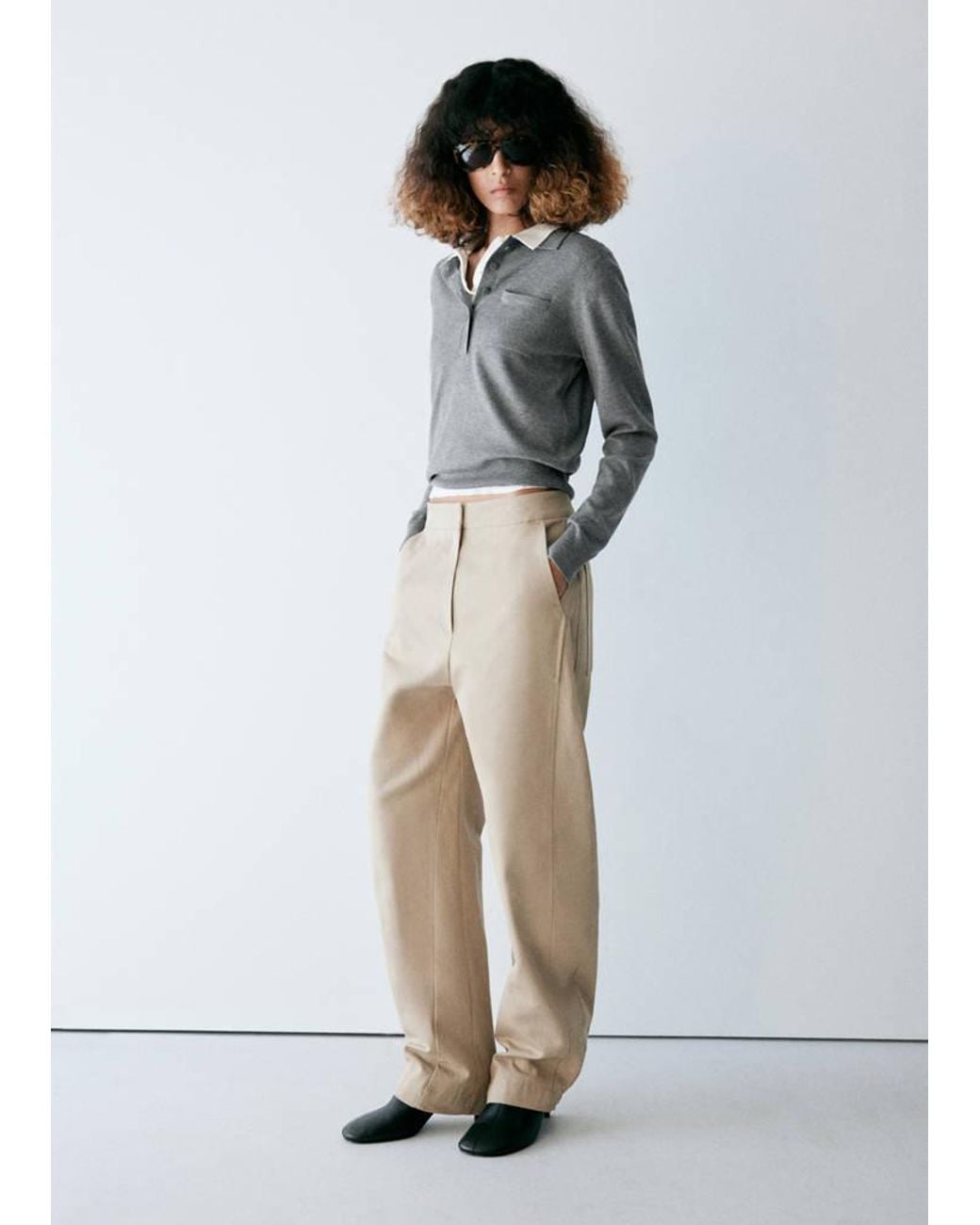 Mango Multicolor Polo-Neck Jumper With Pocket