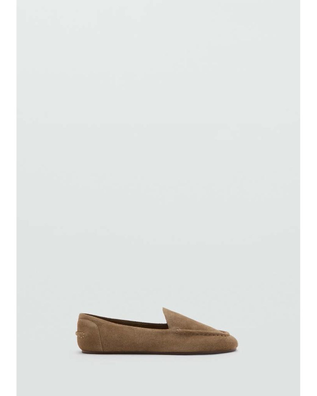 Mango White Suede Loafers