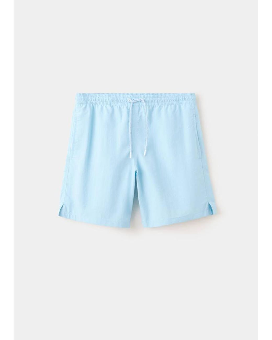 Mango Blue Basic Drawstring Swimsuit for men