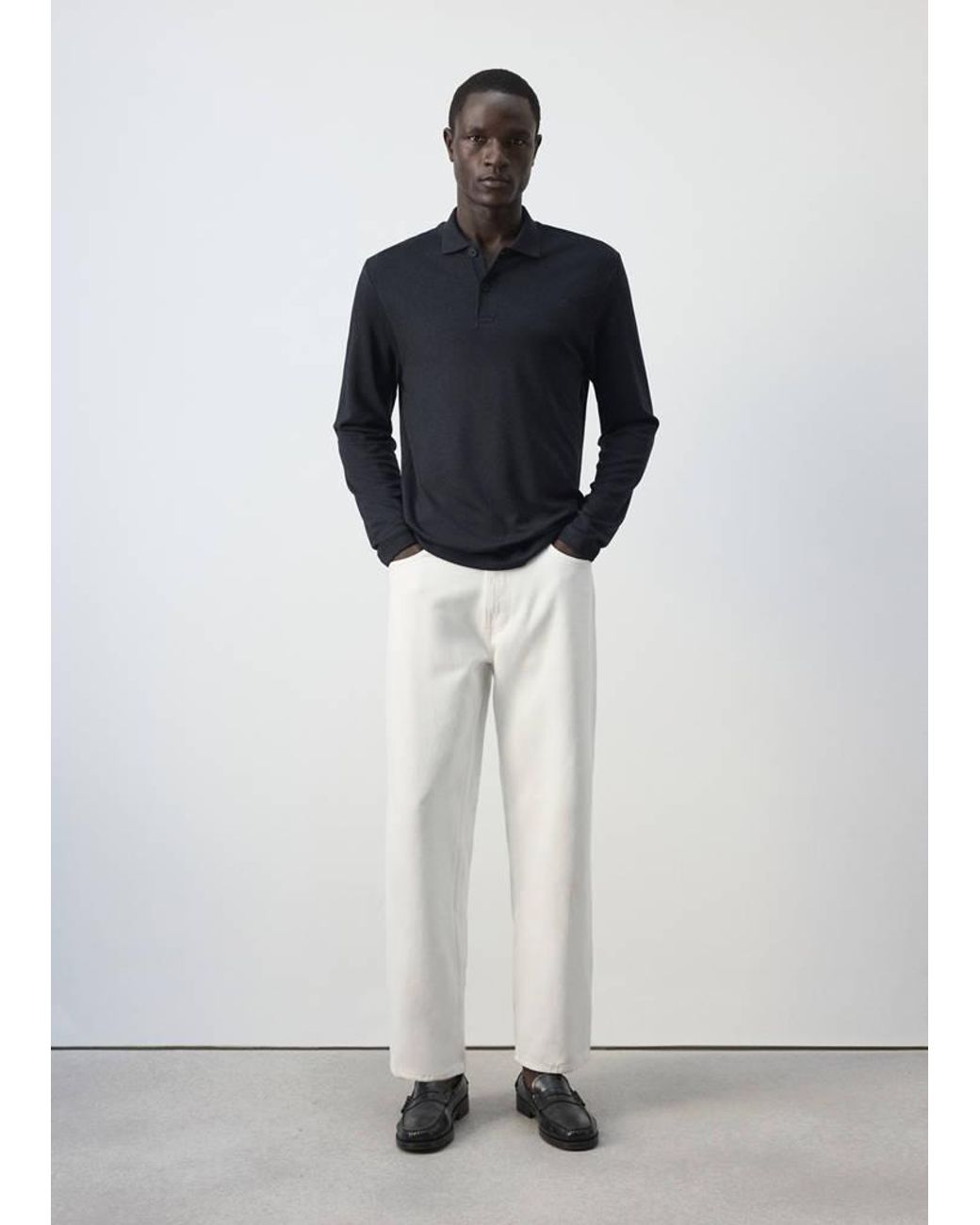 Polo 100% Cotone Regular Fit di Mango in Blue da Uomo