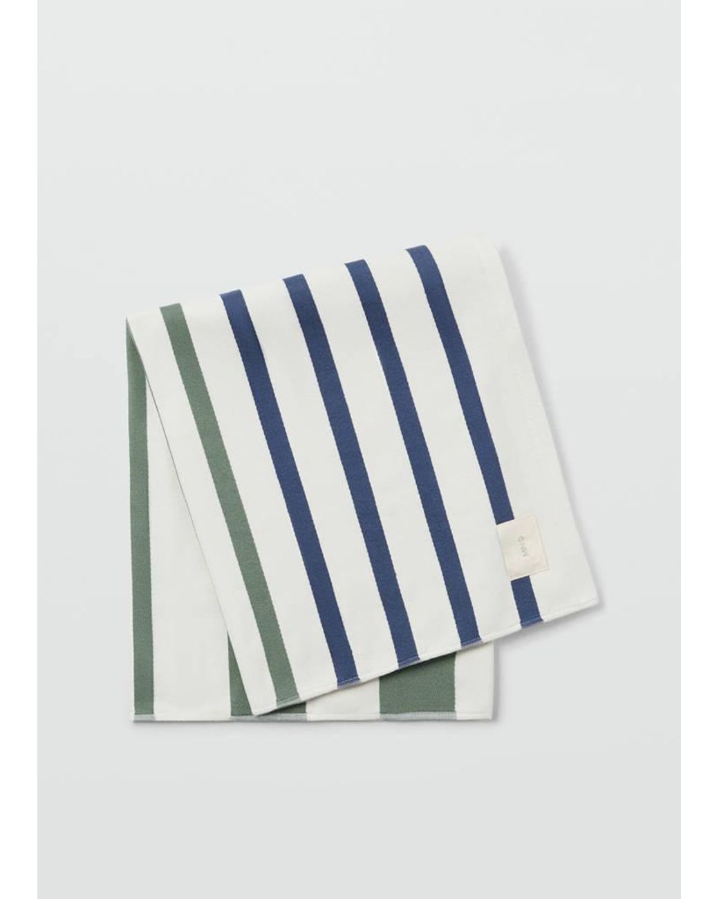 Mango Blue 100% Cotton Striped Beach Towel for men