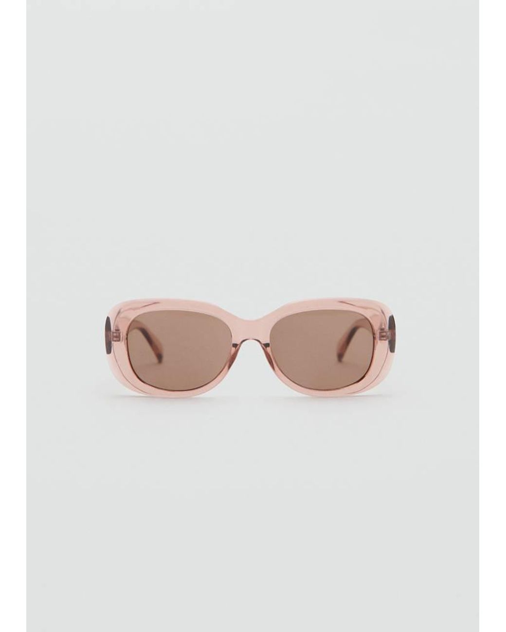 Mango Pink Rectangular-Frame Sunglasses