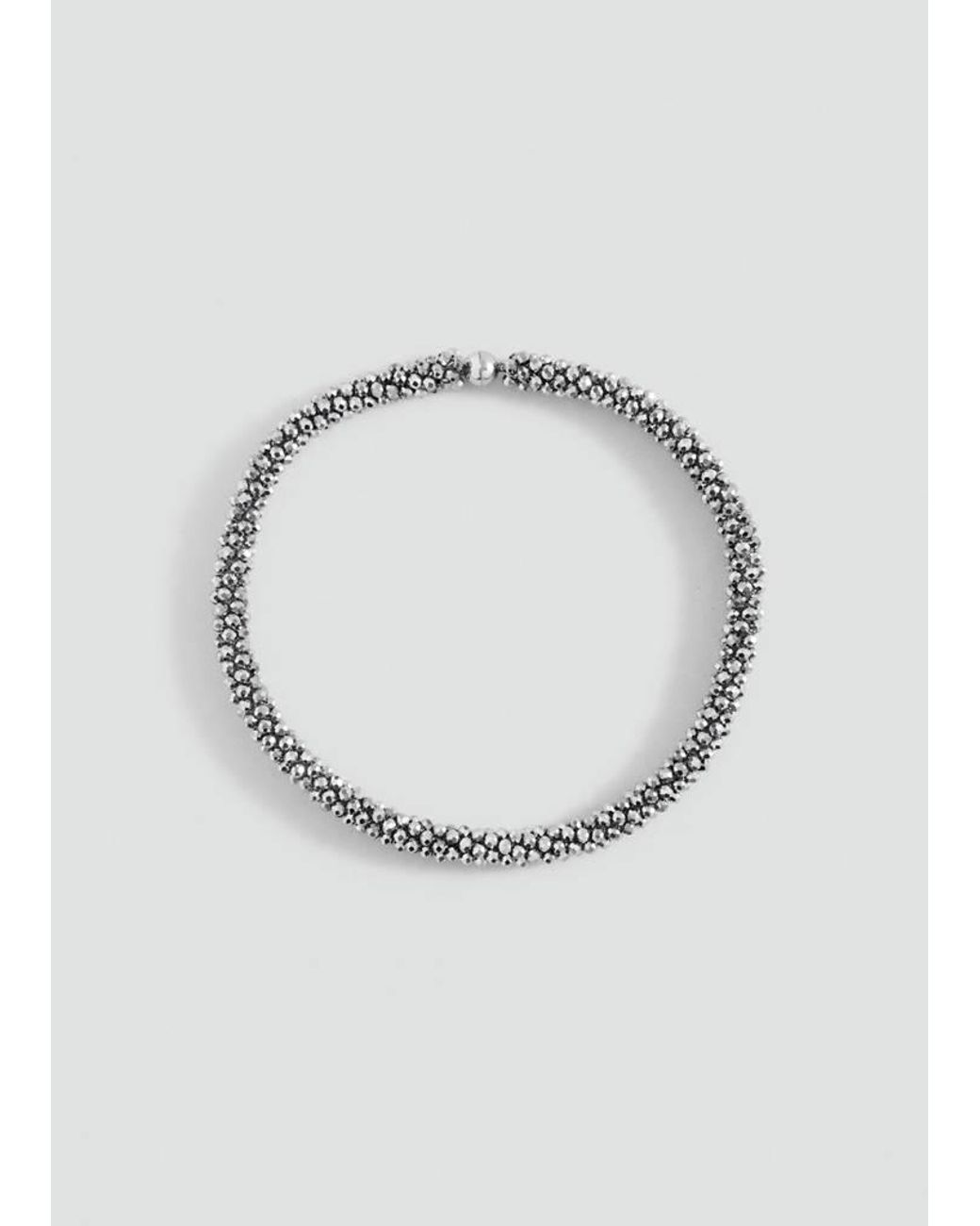 MANGO TEEN Blue Crystal Bead Necklace