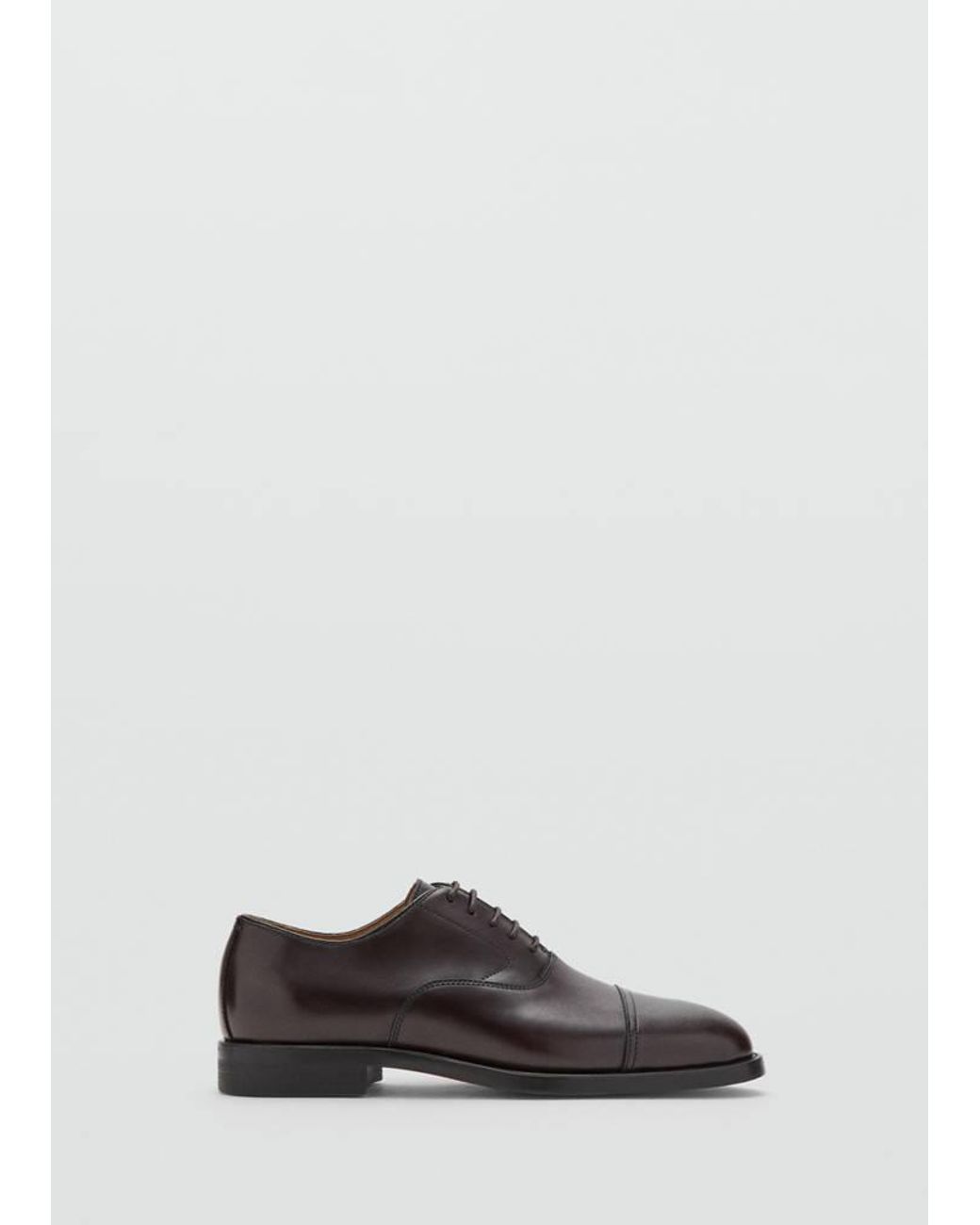 Mango Gray Oxford Style Leather Shoe for men