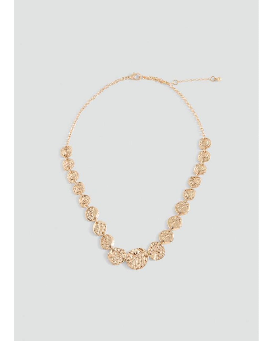 MANGO TEEN White Necklace With Irregular Metallic Pieces