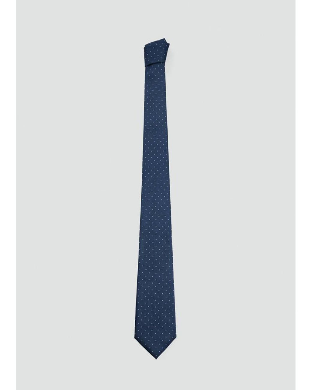 MANGO TEEN Blue Polka-Dot Tie for men