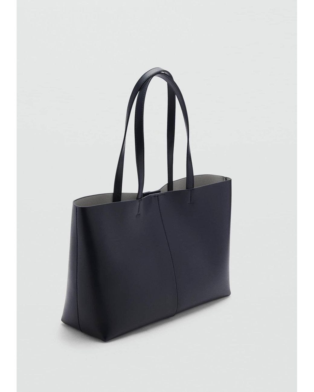 Mango leather shopper bag sale