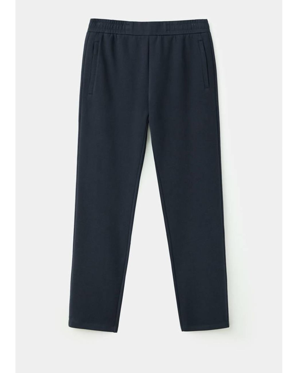 Mango Blue Thermolite Elasticated-Waist Joggers for men