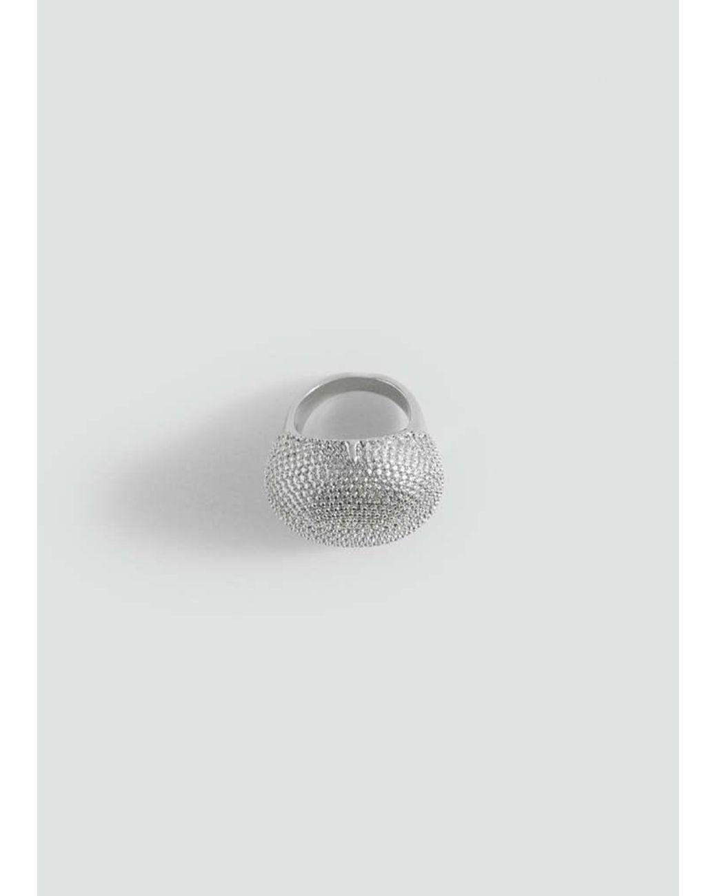 MANGO TEEN White Embossed Metal Ring