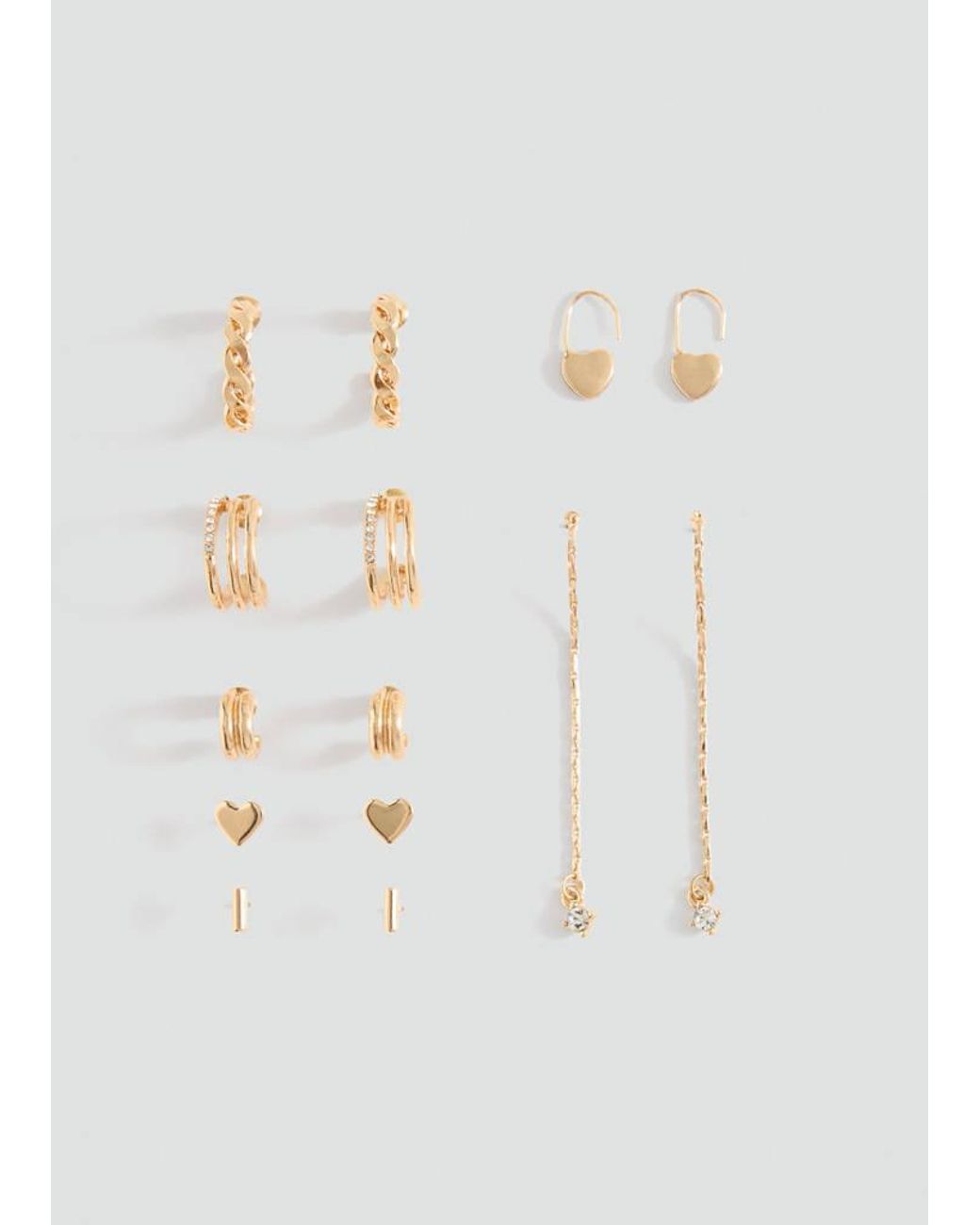 MANGO TEEN White Pack Of 7 Matching Earrings